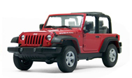 敞篷JEEP吉普 牧马人 汽车模型 威利1：24 红色