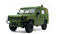 北京勇士 BJ2022JC 报警车 汽车模型 国产原厂 1：18 军绿色