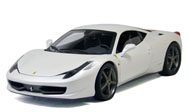 法拉利458 汽车模型 1:18风火轮精细版 阿隆索白
