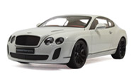 宾利欧陆GT 运动版 汽车模型 威利FX 1：18 白色 18038AH-XW
