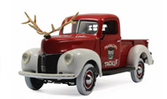 1940年福特 f-100 圣诞 皮卡 鹿角版 富兰克林 1：24 红白双色 B11YQ20