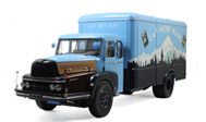 1960伊佐阿尔厢式货车模型1：24  法国unic zu 122 Lzord 蓝白双色
