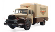 1960伊佐阿尔厢式货车模型1：24  法国unic zu 122 Lzord 咖啡色