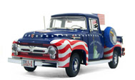 1956年福特F-100皮卡车模型 美国MBI 美国精神国旗纪念版 990001