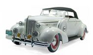 1938别克敞篷跑车 老爷车模型 鑫浩1：18 西格耐 白色
