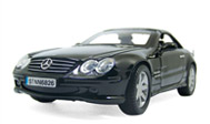 奔驰SL500 折叠篷 汽车模型 红河 1:18  黑色