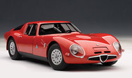 1965阿尔法罗密欧TZ2 汽车模型 奥拓阿70198 1：18 红色