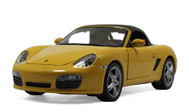 保时捷boxster s 汽车模型 威利 1：24 黄色