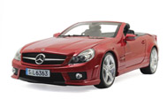 奔驰SL63 AMG 汽车模型 RMZ 1：18 红色