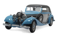 1936年奔驰540K 希特勒专车 汽车模型 CMC M-003B蓝色
