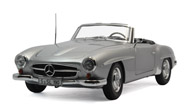 1955奔驰190SL 汽车模型 minichamps 1：18 银色 100037031