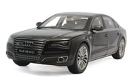 奥迪A8L W12 汽车模型 09213HBK-C 京商 1：18 黑色