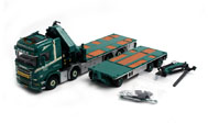 斯堪尼亚拖车SCANIA STREAMLINE HIGHLINE+RIGE 绿色 1771 工程车模型